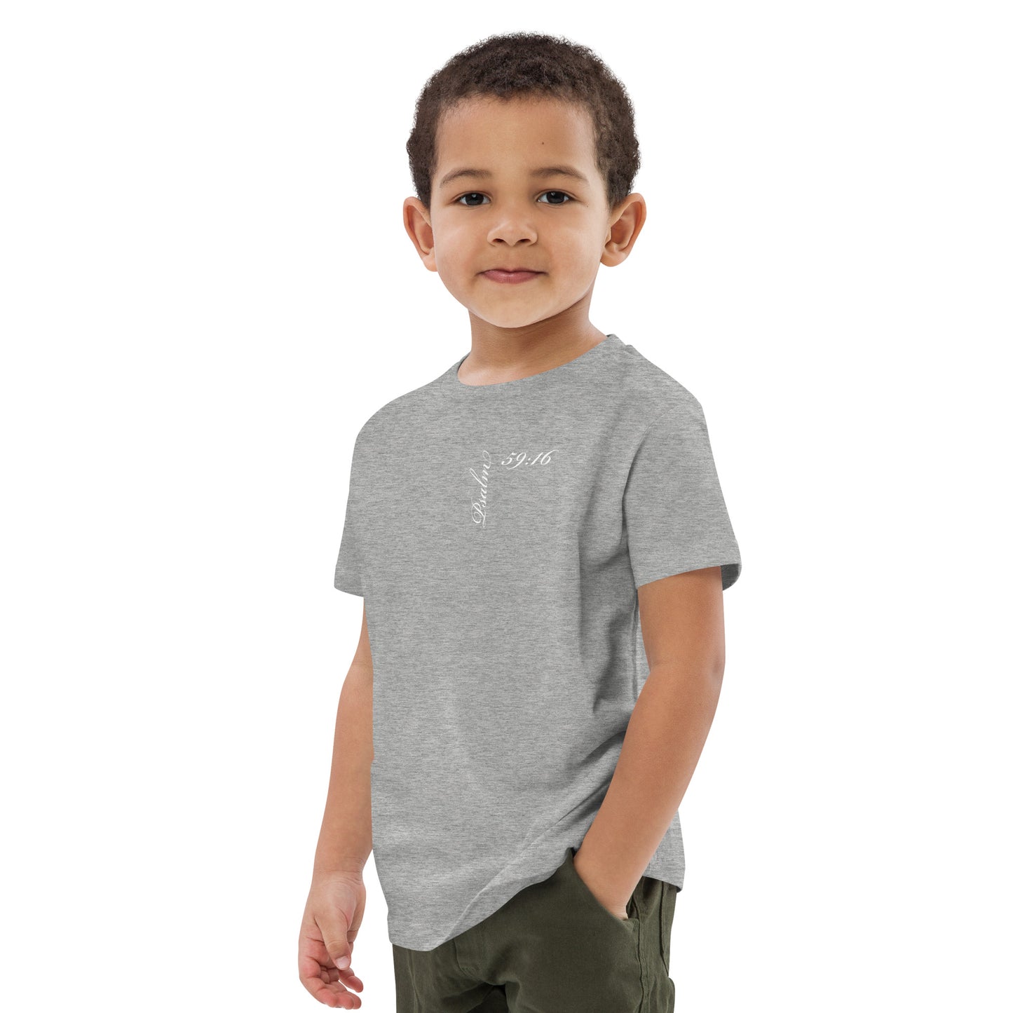 Psalm 59:16 Asymmetric Print Kids Tee [3-14 yrs]