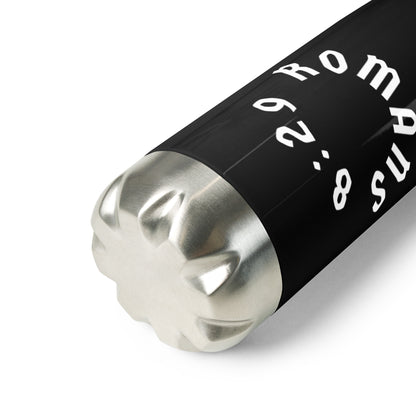 Romans 8:29 Stainless Steel Insulated Water Bottle (Black)