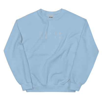 Psalm 59:16 Original Centre Embroidered Unisex Sweatshirt