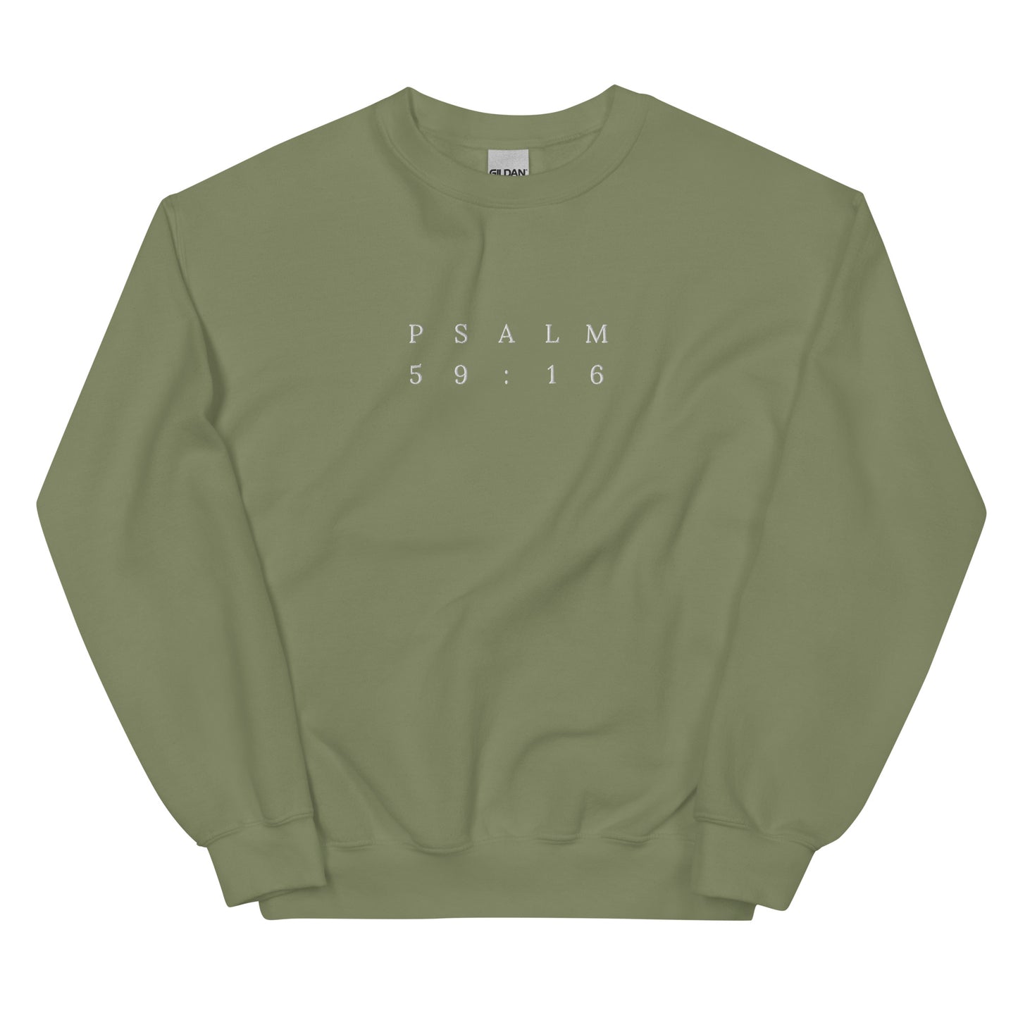 Psalm 59:16 Original Centre Embroidered Unisex Sweatshirt