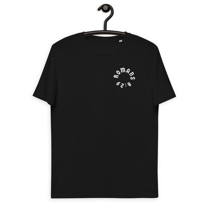 Romans 8:29 White Print Unisex T-Shirt