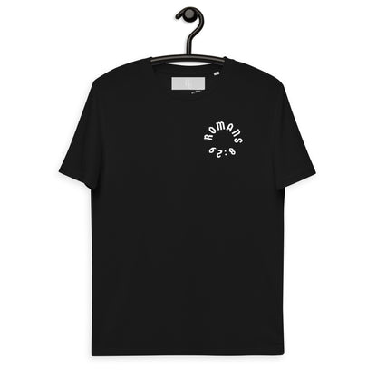 Romans 8:29 White Print Unisex T-Shirt