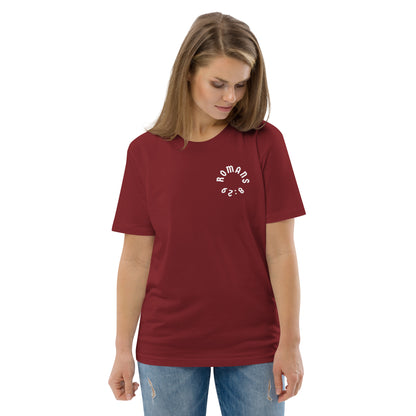 Romans 8:29 White Print Unisex T-Shirt